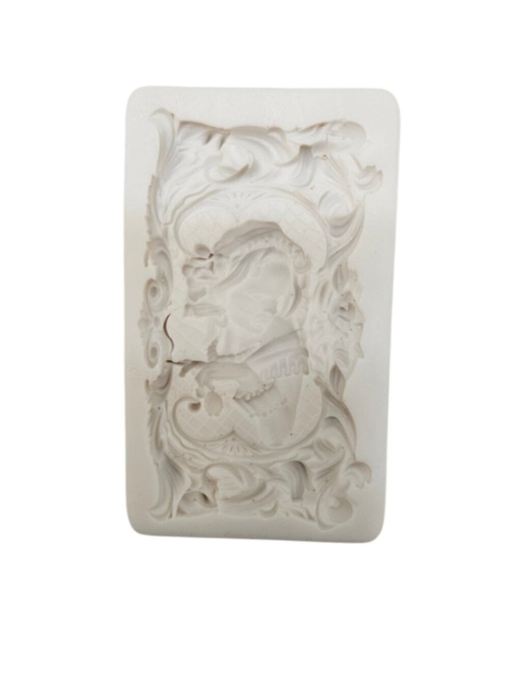 Decorative Cream Resin Plaque - Elegant Cherub Relief - Picture 7 of 15